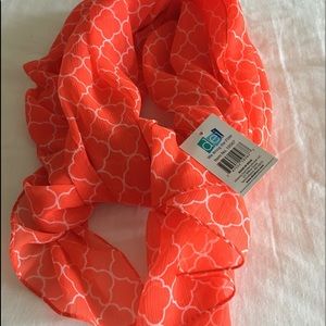 NWT orange and white scarf